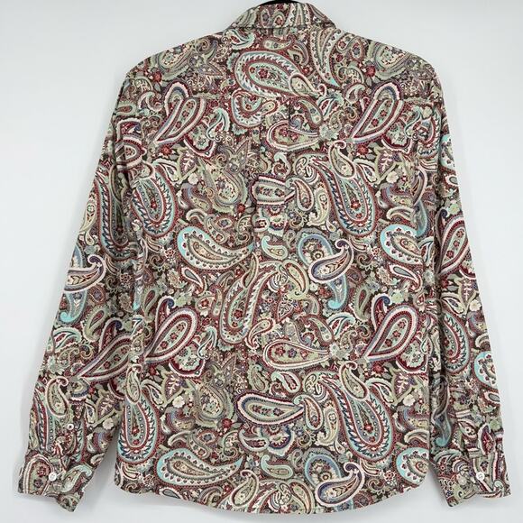 Cinch Boy's Paisley Button Down Long Sleeve Western Shirt Top Size L 12‎ - Picture 7 of 9